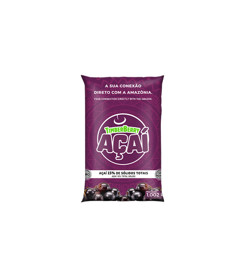 Açaí Premium Timberberry 15% de sólidos totais, embalagem de 1 kg